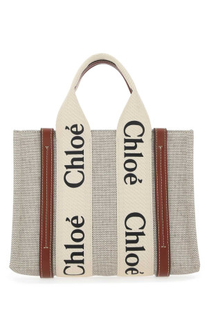Multicolor fabric small Woody shopping bag CHLOE (CHC22AS397I26)