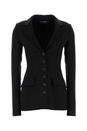 Black stretch wool blazer Black DOLCE & GABBANA (F27HBTFUBCE)