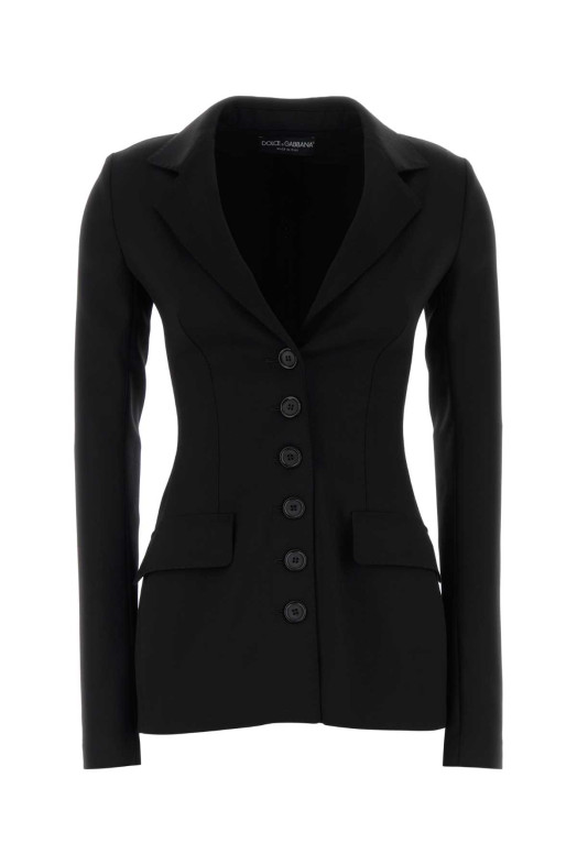 Black stretch wool blazer Black DOLCE & GABBANA (F27HBTFUBCE)