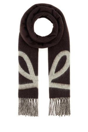 Brown wool blend scarf LOEWE (FSA4SS1W15)