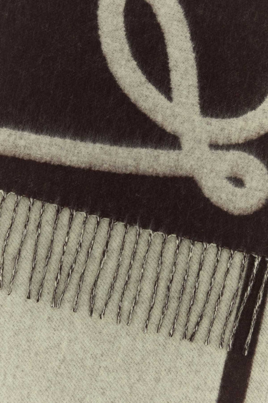 Brown wool blend scarf LOEWE (FSA4SS1W15)