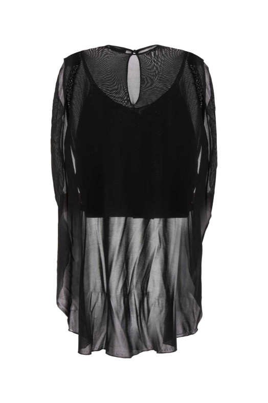 Black silk blend top Black FENDI (FZXF37B1QL)