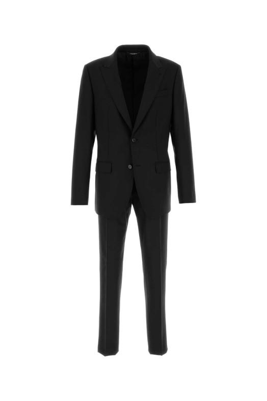 Black stretch wool suit Black DOLCE & GABBANA (GK05VTFUBG4)
