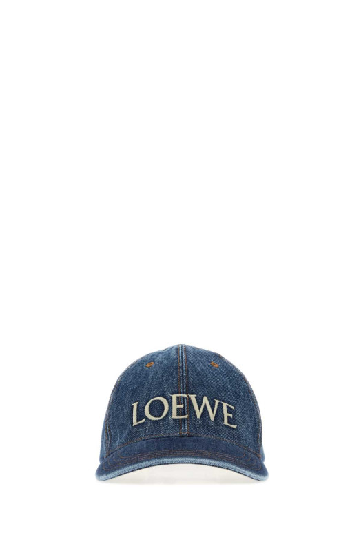 Джинсовая бейсболка синего цвета LOEWE (K820358X49)