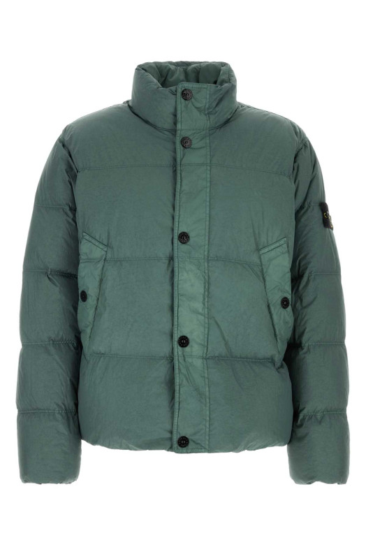 Green nylon down jacket STONE ISLAND (L2S154100109S0A23)