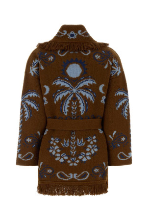 Embroidered wool blend Island Roots cardigan ALANUI (LWHB064E26KNI0036442)