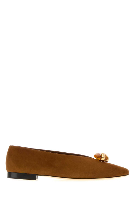 Caramel suede Margot ballerinas JIMMY CHOO (MARGOTFLATBSB)