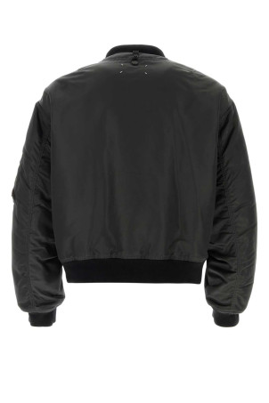 Charcoal nylon blend bomber jacket MAISON MARGIELA (S50AM0662M35923)