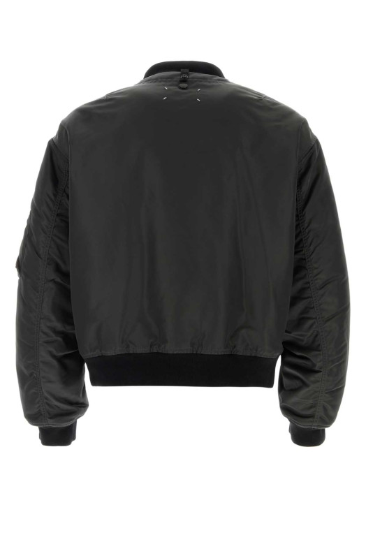 Charcoal nylon blend bomber jacket MAISON MARGIELA (S50AM0662M35923)