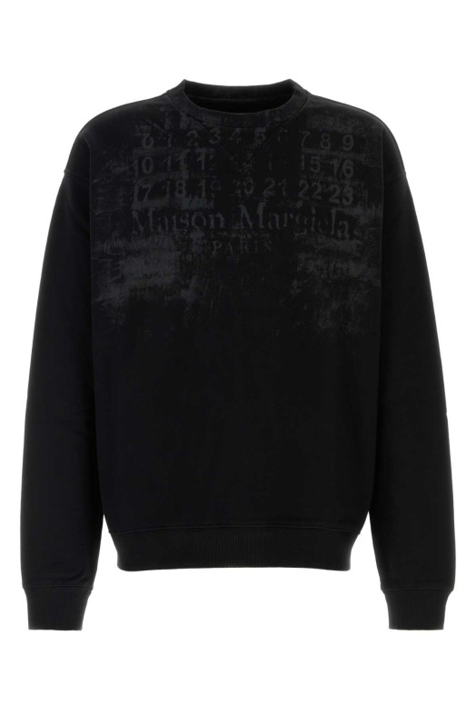 Black cotton sweatshirt MAISON MARGIELA (S50GU0255S25503)