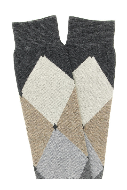 Diamond-shaped socks Gray