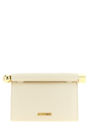 'Le Sac Rond Carré' clutch White