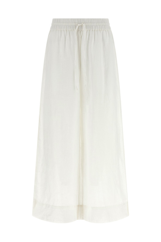 Льняные брюки белого цвета POLO RALPH LAUREN 21664389CREAM