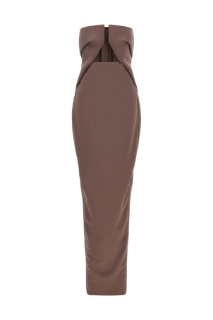 'Prong' dress Brown