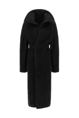 'Dracucollar Belted' coat Black