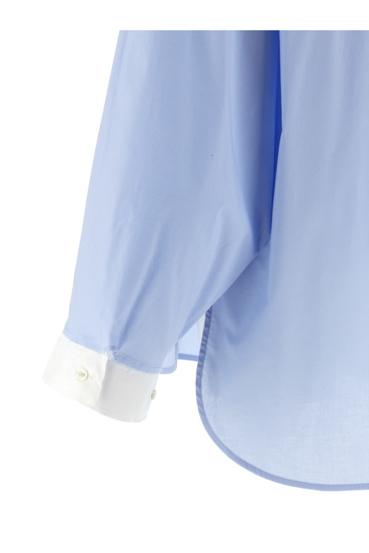 'Crazy smoking plissée' shirt BLUE