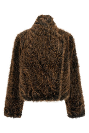 'Susan First' eco-fur coat Brown
