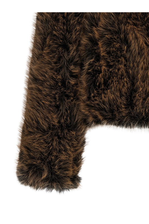 'Susan First' eco-fur coat Brown