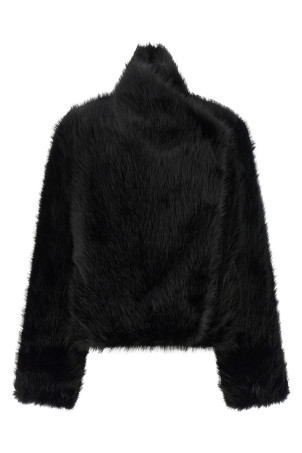 'Jackie First' eco-fur coat Black