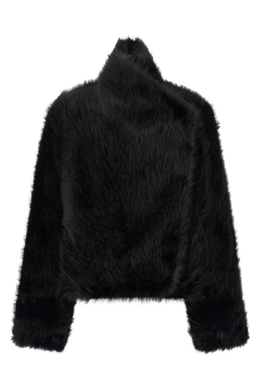 'Jackie First' eco-fur coat Black