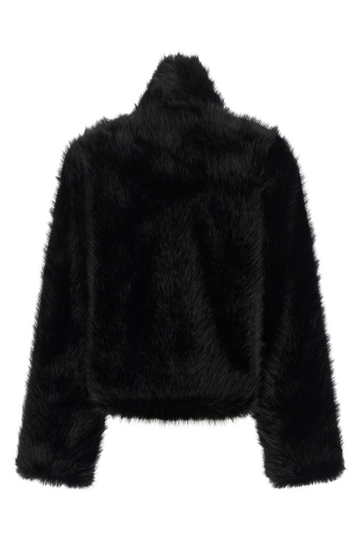 'Jackie First' eco-fur coat Black