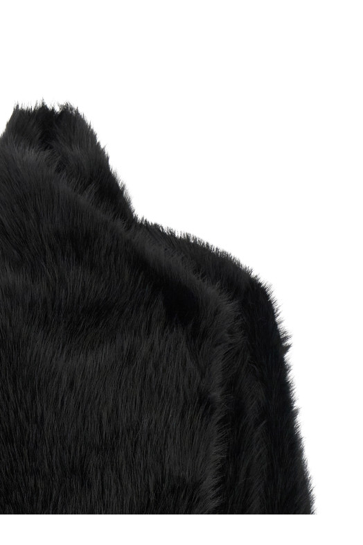 'Jackie First' eco-fur coat Black