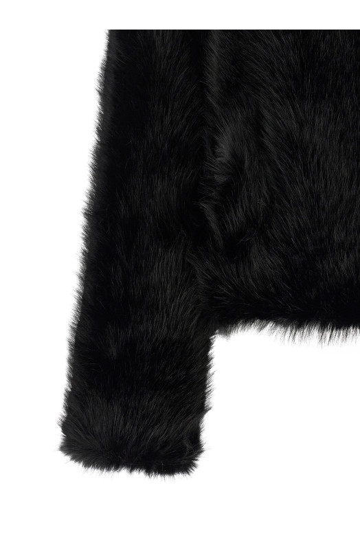 'Jackie First' eco-fur coat Black
