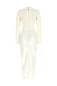 'Knotted' dress with flower White