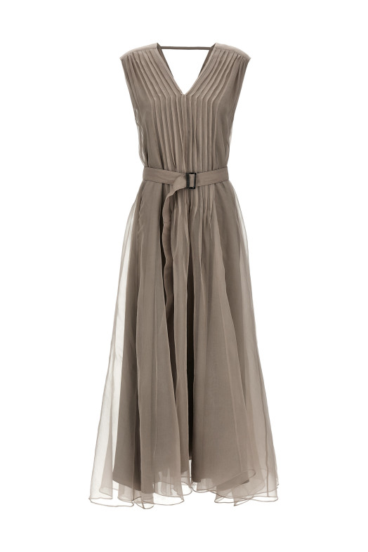 Silk dress Beige