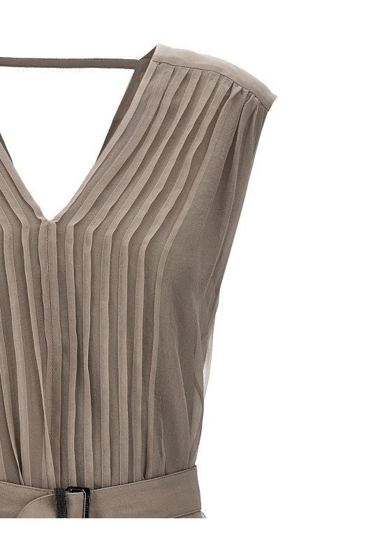 Silk dress Beige