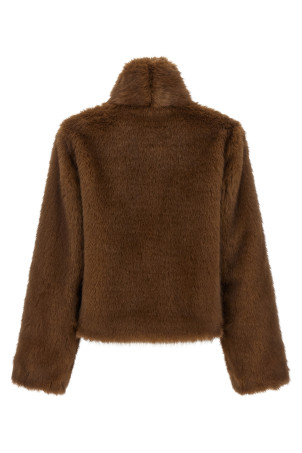 'Farrah First' eco-fur coat Brown