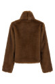 'Farrah First' eco-fur coat Brown