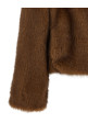 'Farrah First' eco-fur coat Brown