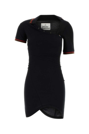 Black piquet polo shirt VIVIENNE WESTWOOD (1601005AJ00AU)