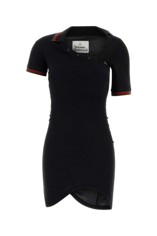 Black piquet polo shirt VIVIENNE WESTWOOD (1601005AJ00AU)