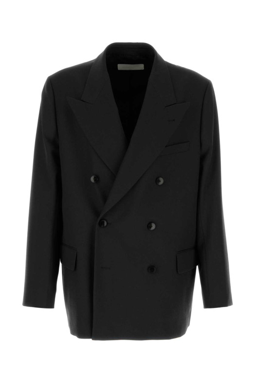 Black wool Bosier oversize blazer DRIES VAN NOTEN (2620204094265)