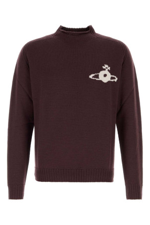 Aubergine wool Fisherman sweater VIVIENNE WESTWOOD (2701003LY005E)