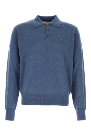 Air force blue wool Mark polo shirt VIVIENNE WESTWOOD (2701003NY005E)