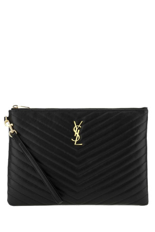 Black leather Jolie I-Pad holder Black SAINT LAURENT (559193CWU01)
