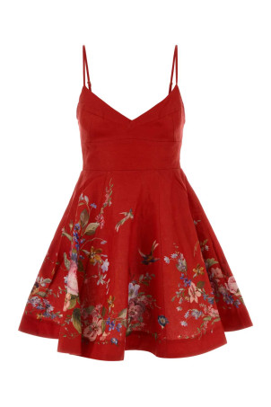 Red linen Patience mini dress ZIMMERMANN (5963DRS264)