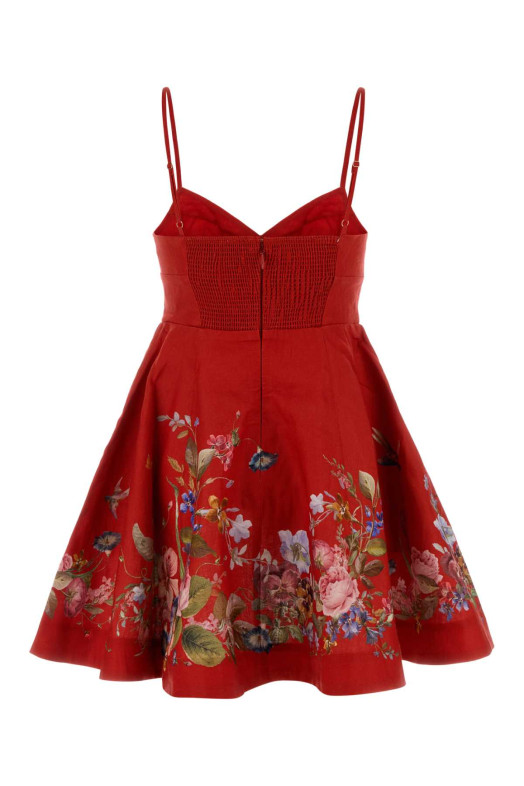 Red linen Patience mini dress ZIMMERMANN (5963DRS264)