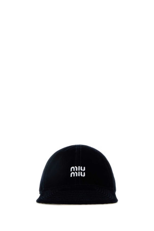 Midnight blue velvet baseball cap MIU MIU (5HC3692CUA)
