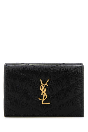 Black leather wallet Black SAINT LAURENT (668274BOWA1)