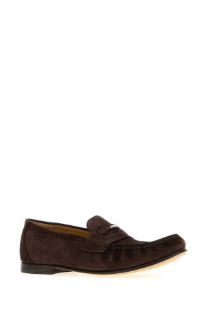 Dark brown suede Crosta loafers FENDI (7D1995QK9)
