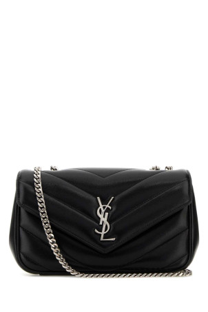 Black leather small LouLou shoulder bag Black SAINT LAURENT (801437AAE4Y)