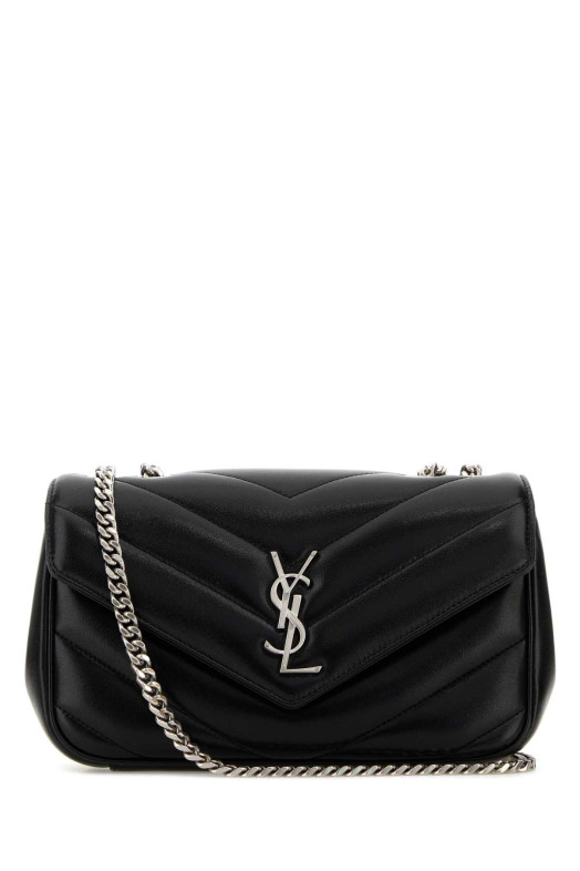 Black leather small LouLou shoulder bag Black SAINT LAURENT (801437AAE4Y)