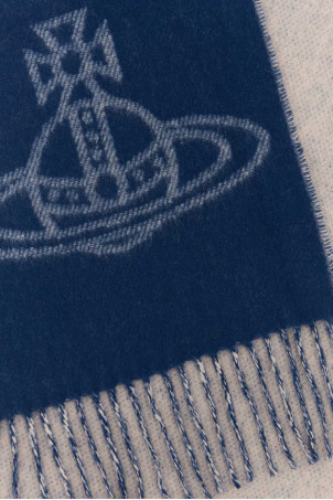Blue wool scarf VIVIENNE WESTWOOD (81030006W01MK)