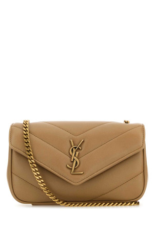 Camel leather mini LouLou crossbody bag SAINT LAURENT (821749AAEAX)