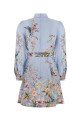 Printed linen Rebellion mini dress ZIMMERMANN (9142DC261)