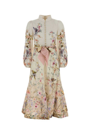 Printed linen Ribellion dress ZIMMERMANN (9143DC261)